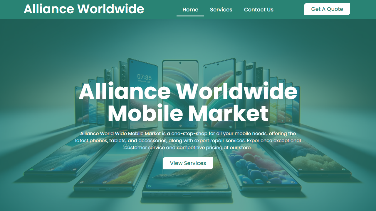 Corporate Web Presence & Performance Optimization Desktop View