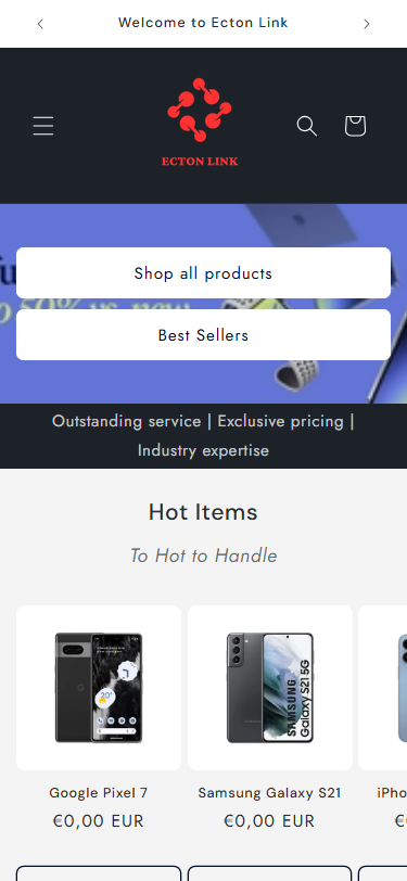 E-Commerce Upgrade for Premium Used Devices Mobile View
